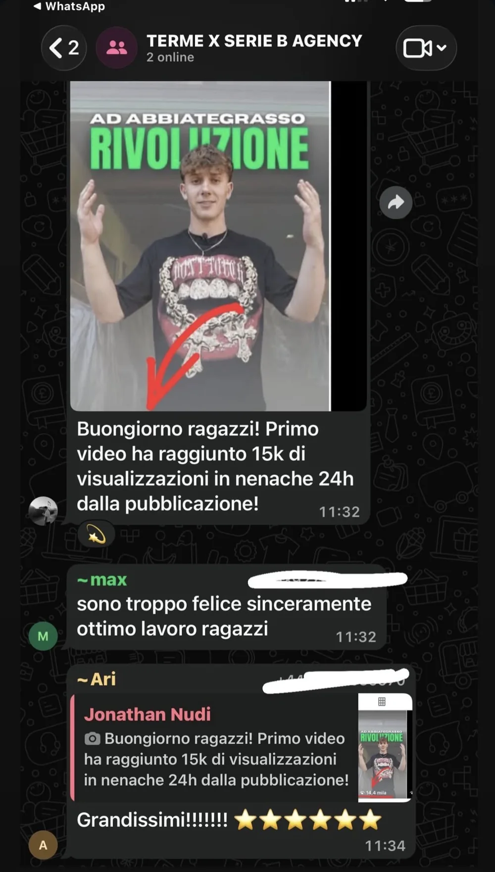 Un contenuto e il suo riscontro